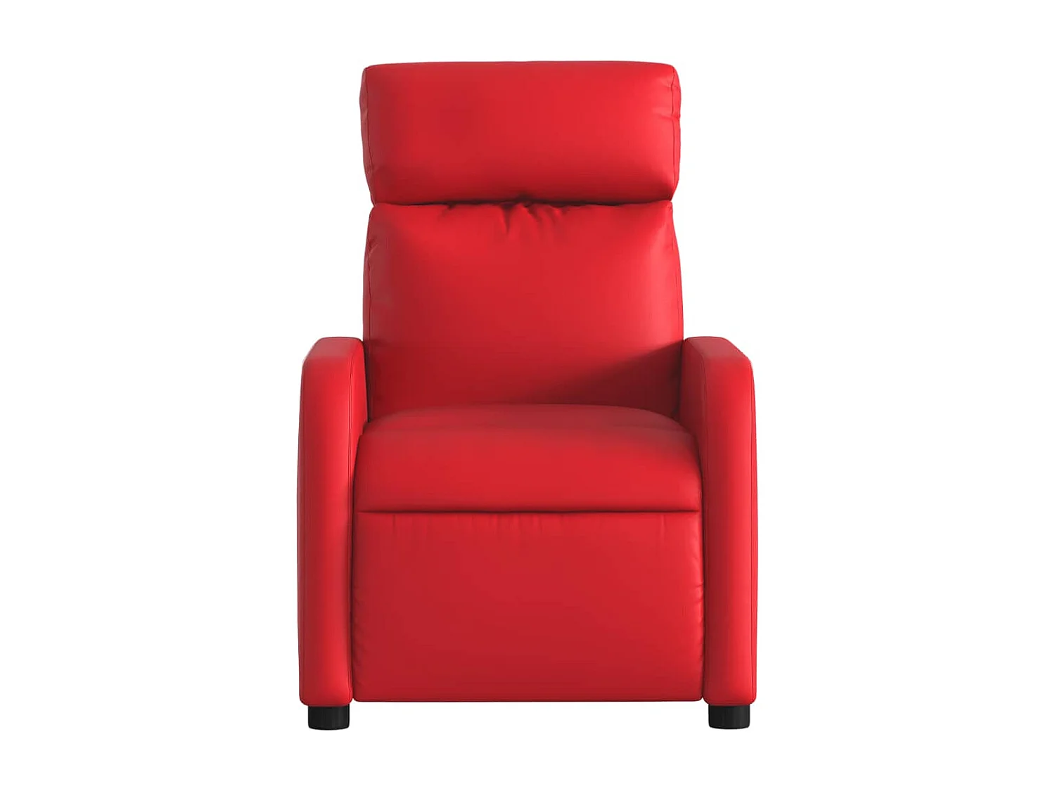 Sillón de masaje reclinable cuero sintético rojo