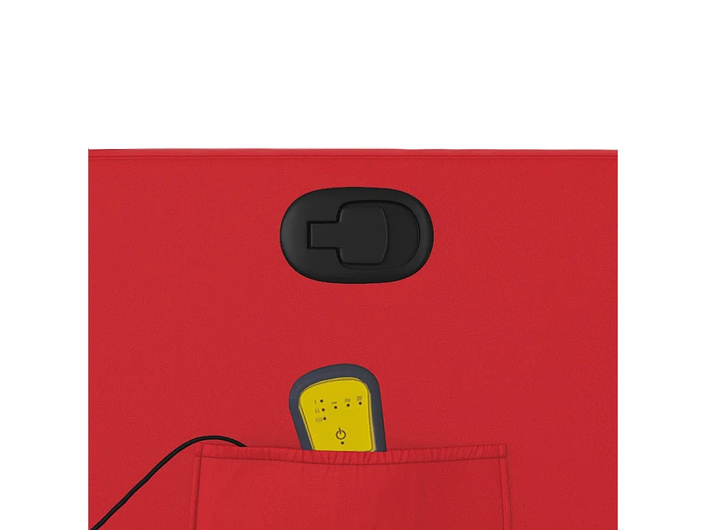 Sillón de masaje reclinable cuero sintético rojo