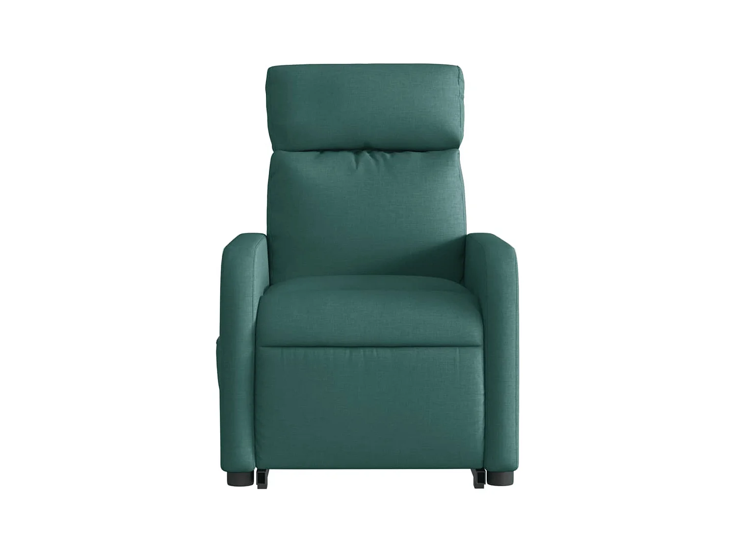 Silla de masaje reclinable de pie de tela verde oscura