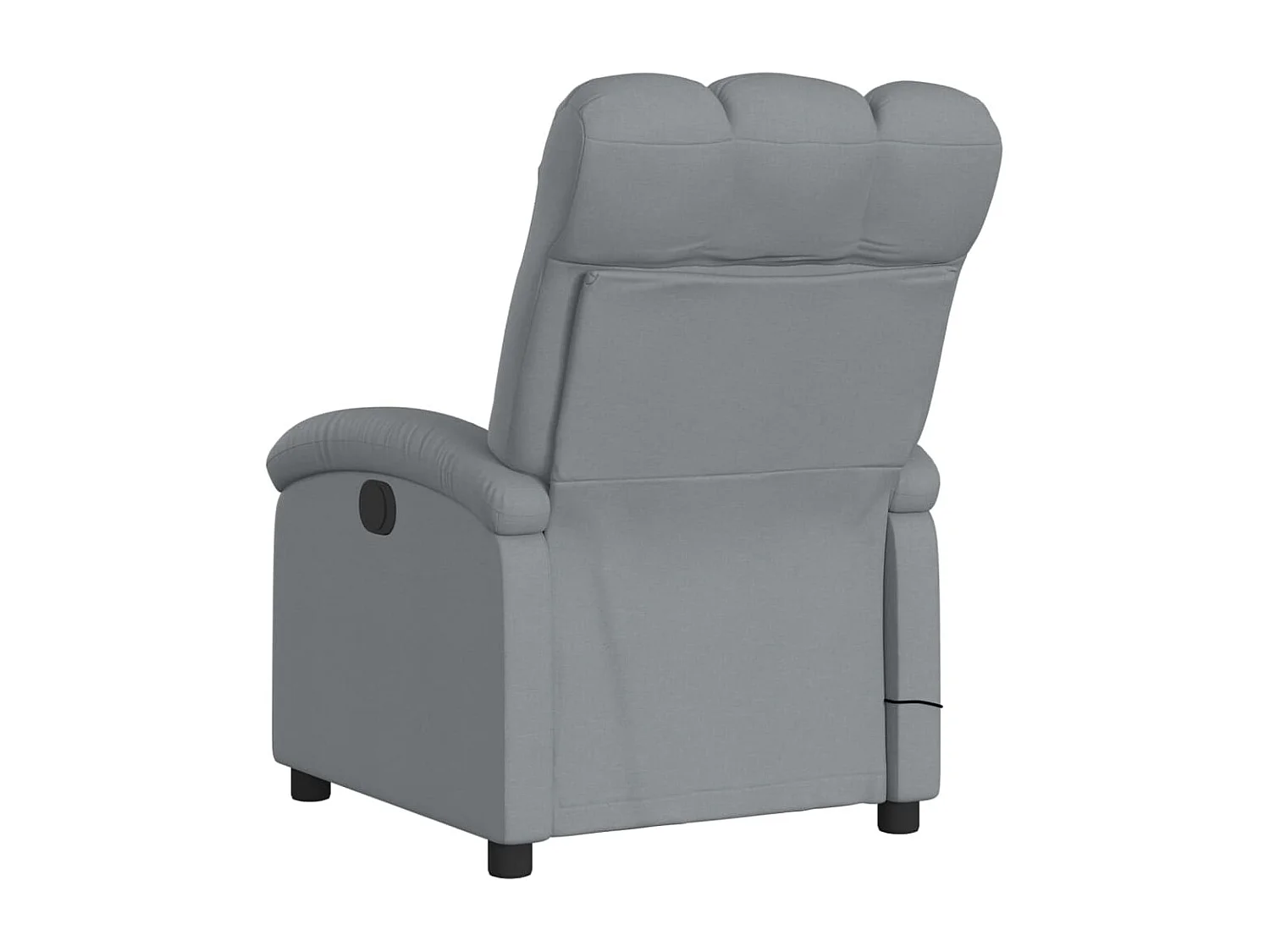 Fauteuil massant inclinable électrique gris clair tissu