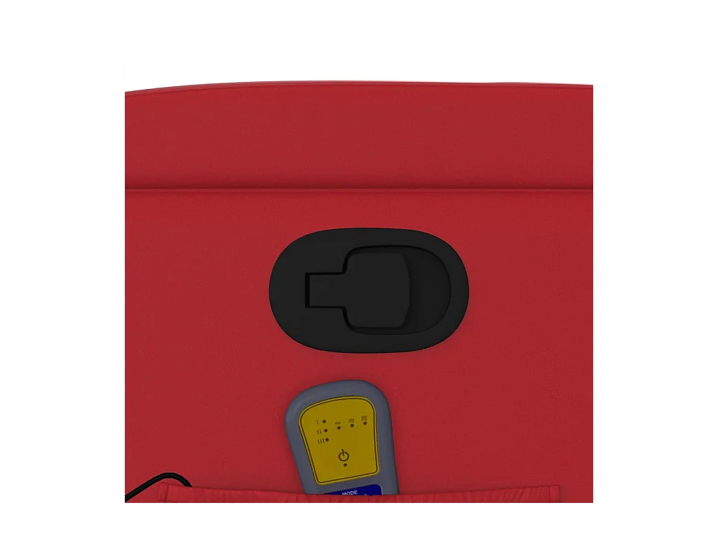 Sillón de masaje reclinable cuero sintético rojo