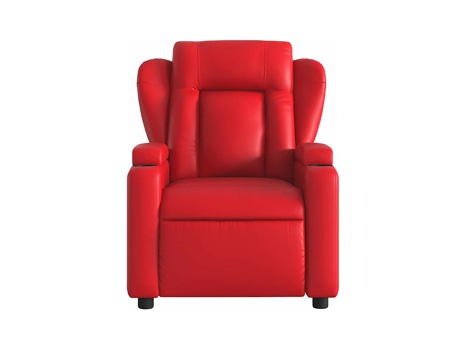 Sillón de masaje reclinable cuero sintético rojo