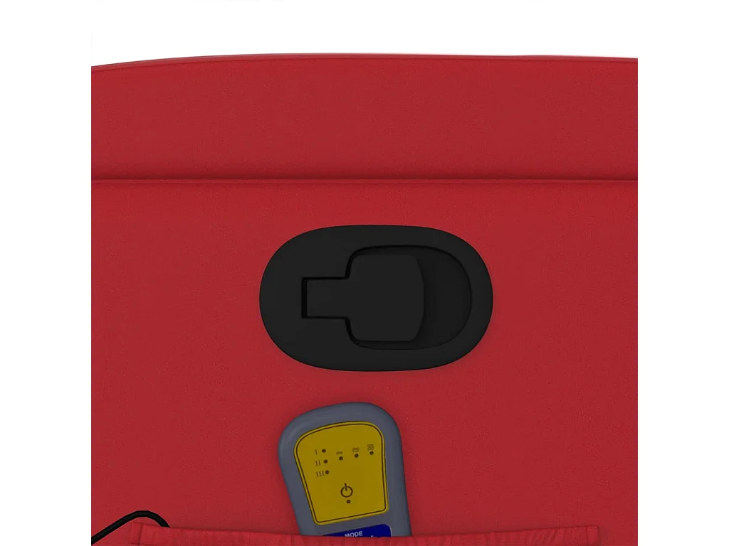 Poltrona de massagens reclinável couro artificial vermelho