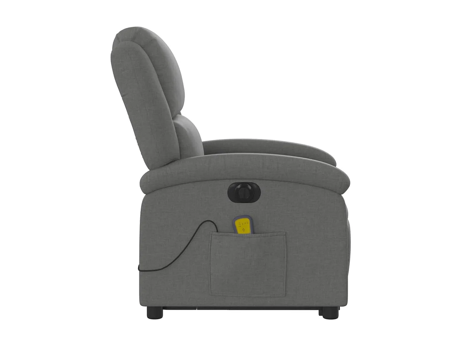Fauteuil inclinable massant électrique Gris foncé Tissu
