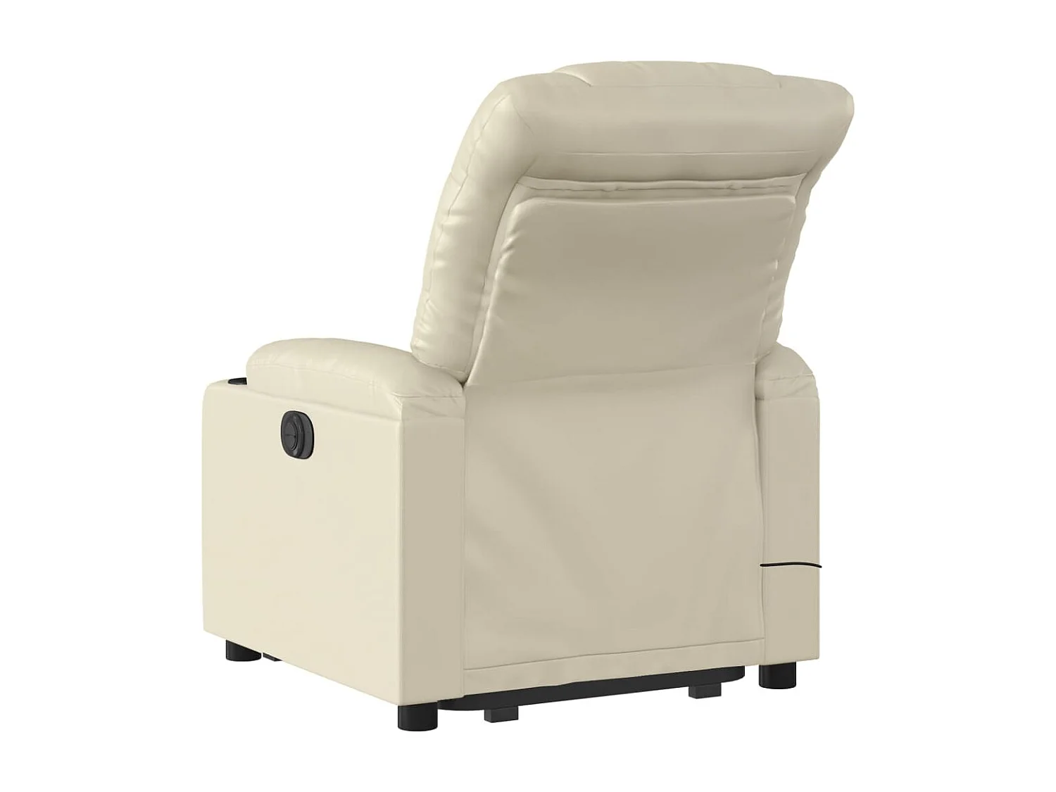 Fauteuil inclinable massant électrique crème similicuir