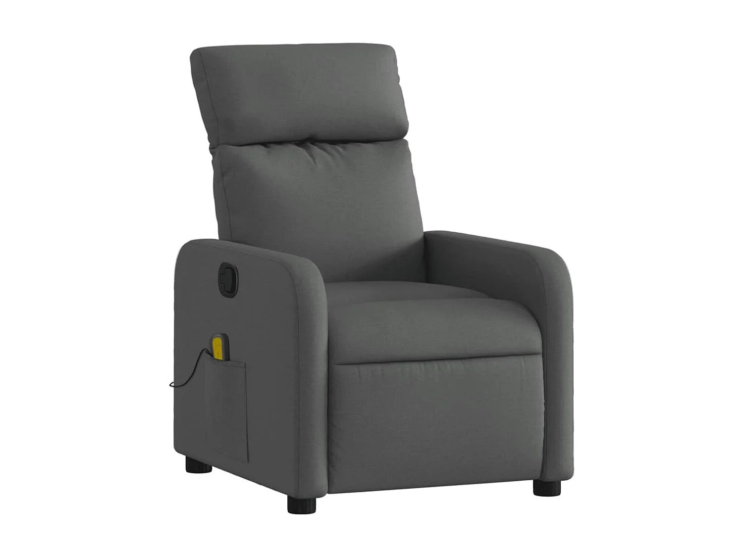 Fauteuil massant inclinable Gris foncé Tissu