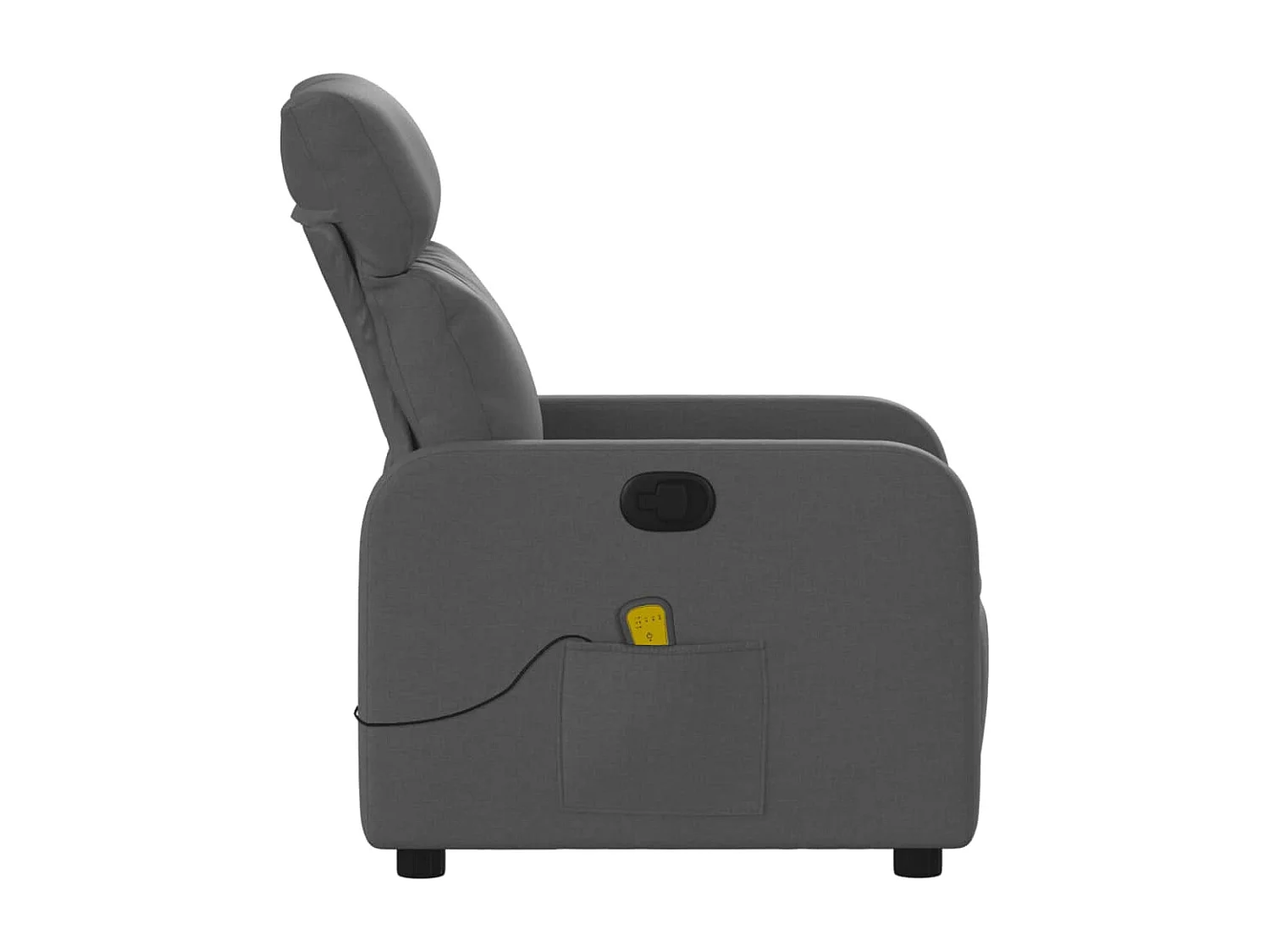 Fauteuil massant inclinable Gris foncé Tissu