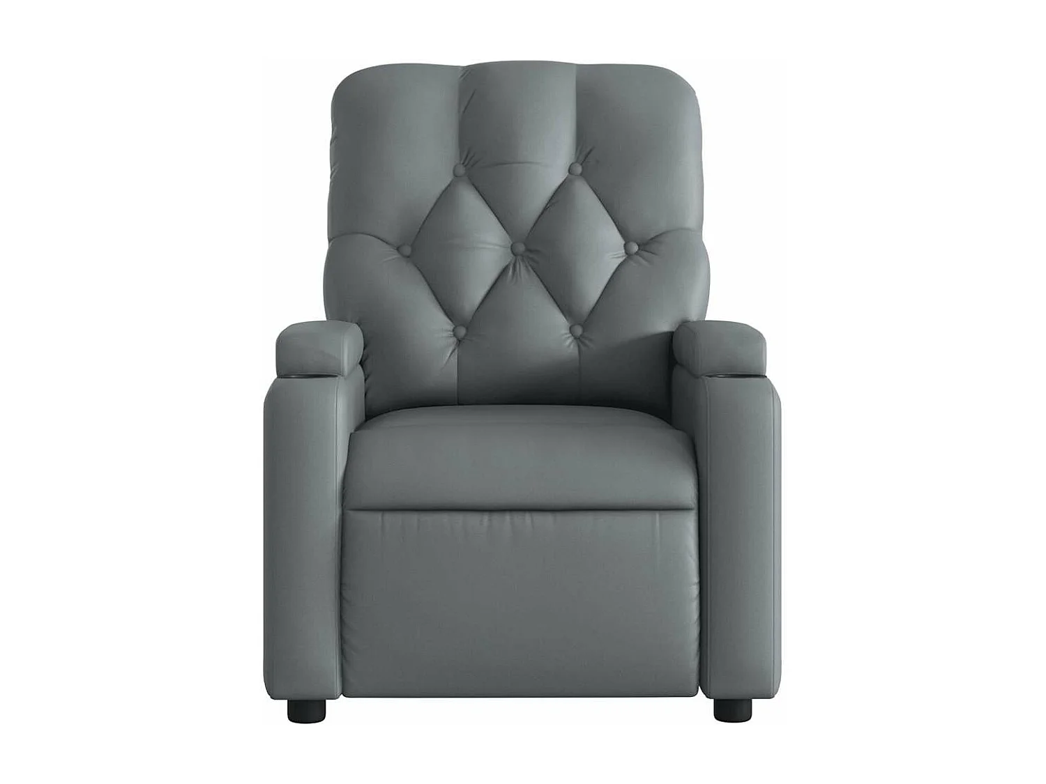 Fauteuil massant inclinable Gris Similicuir
