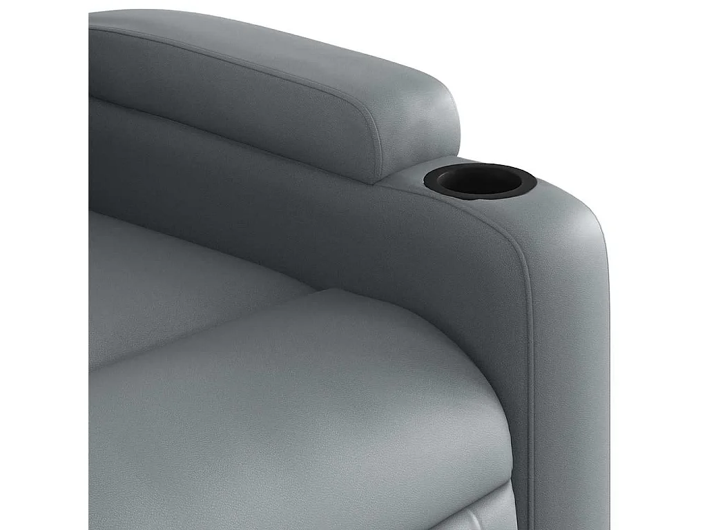 Fauteuil massant inclinable Gris Similicuir