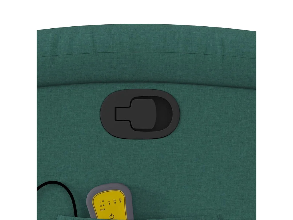 Fauteuil massant inclinable Vert foncé Tissu