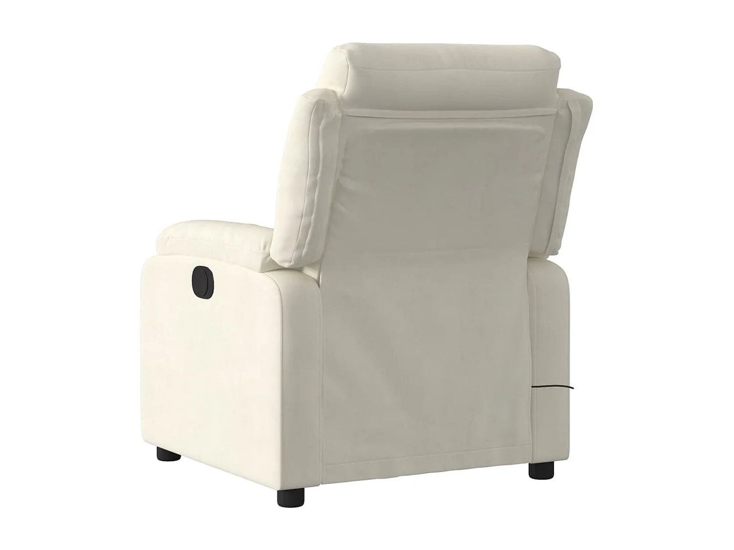 Fauteuil massant inclinable crème velours
