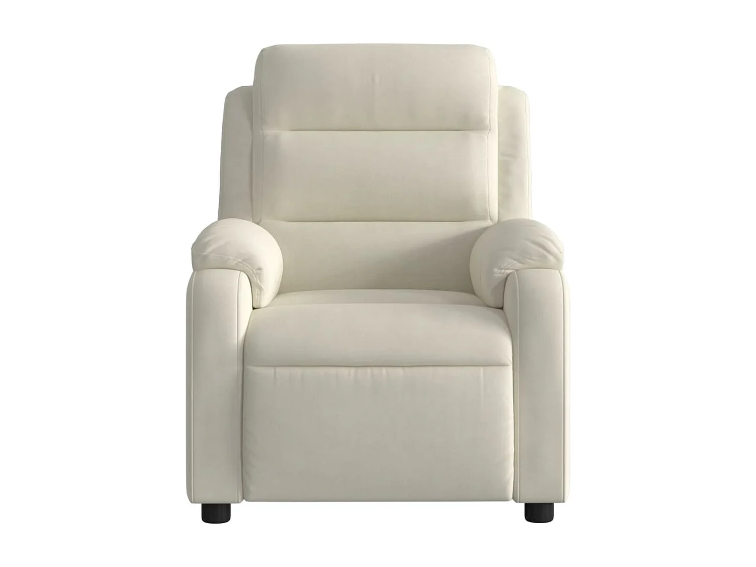 Fauteuil massant inclinable crème velours