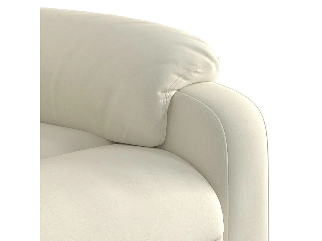 Fauteuil massant inclinable crème velours