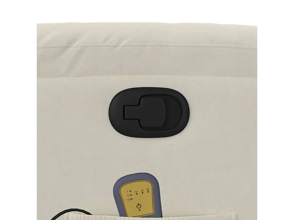 Fauteuil massant inclinable crème velours