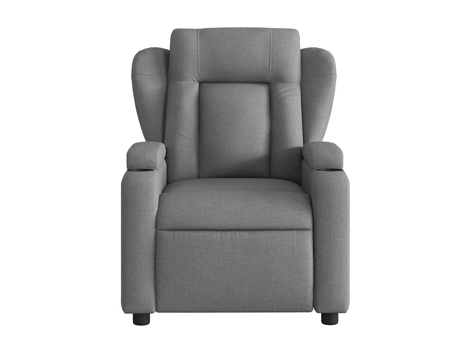 Fauteuil massant inclinable Gris foncé Tissu