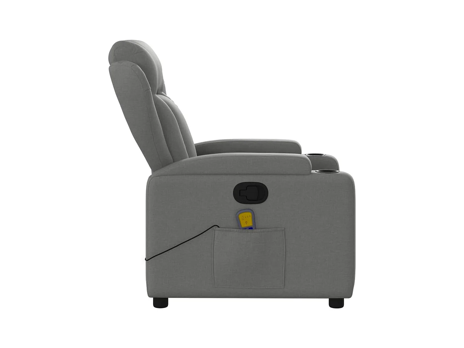 Fauteuil massant inclinable Gris foncé Tissu