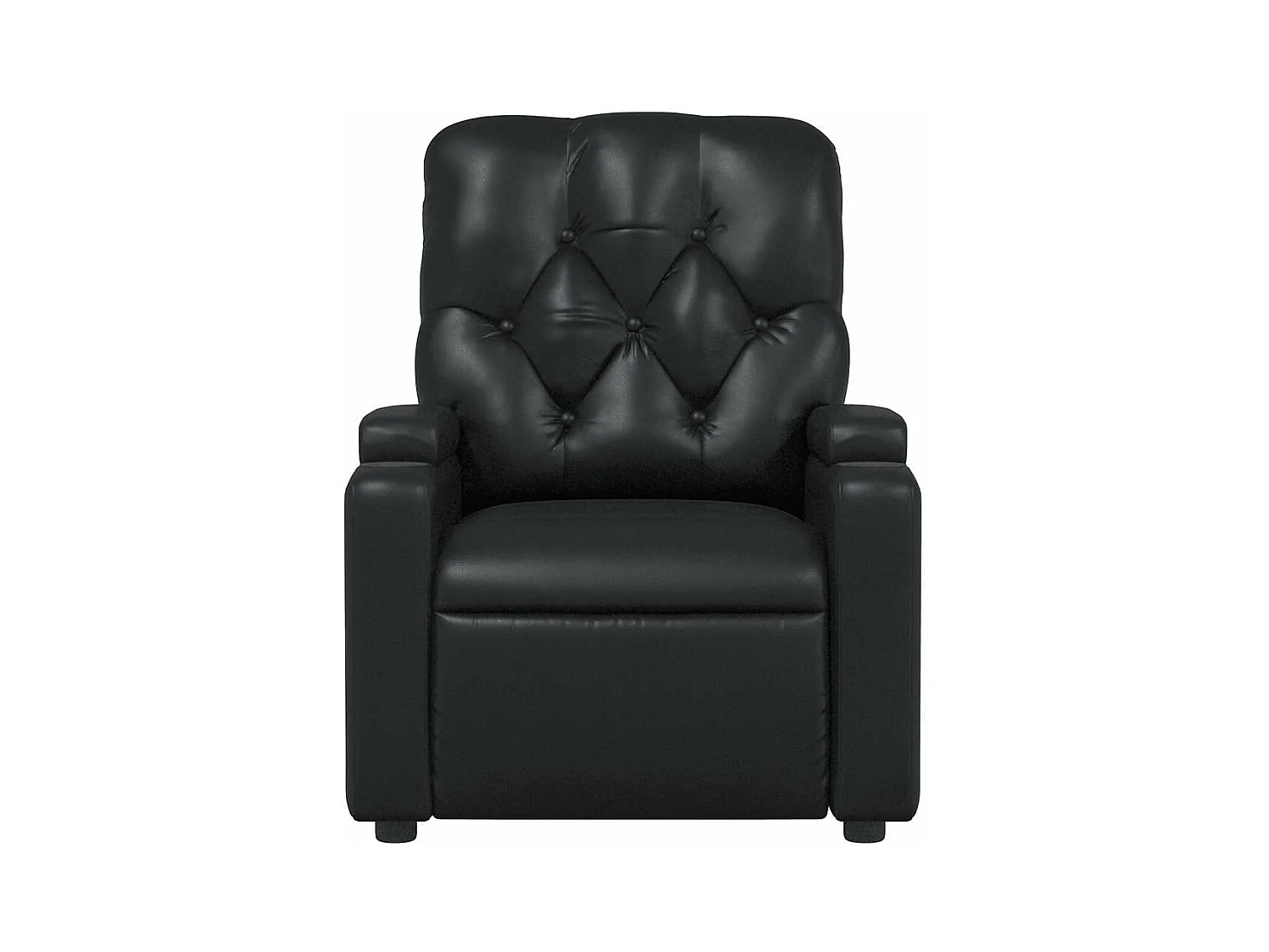 Fauteuil massant inclinable Noir Similicuir