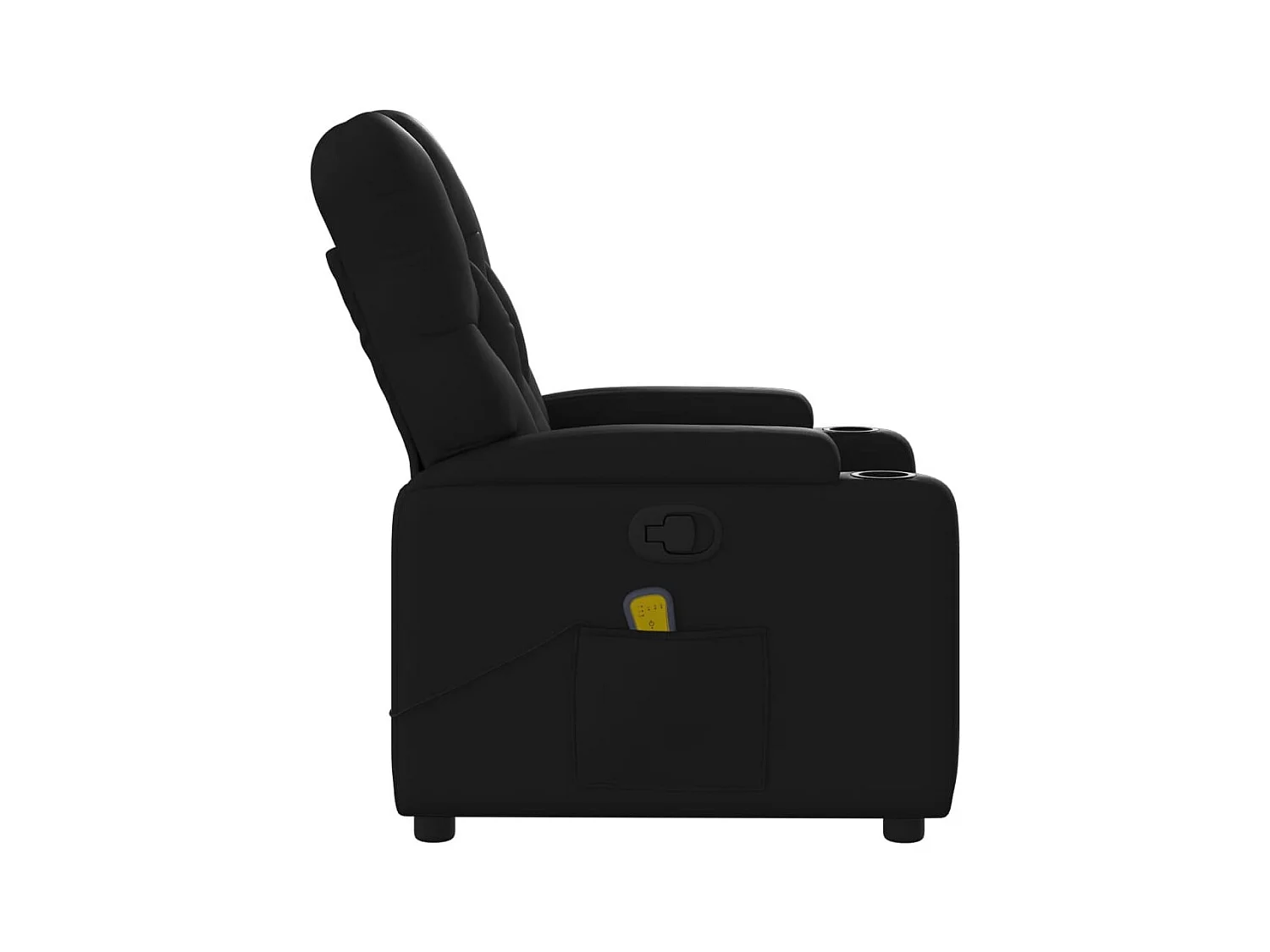 Fauteuil massant inclinable Noir Similicuir