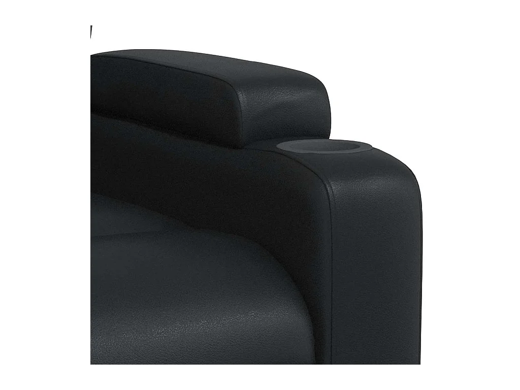 Fauteuil massant inclinable Noir Similicuir