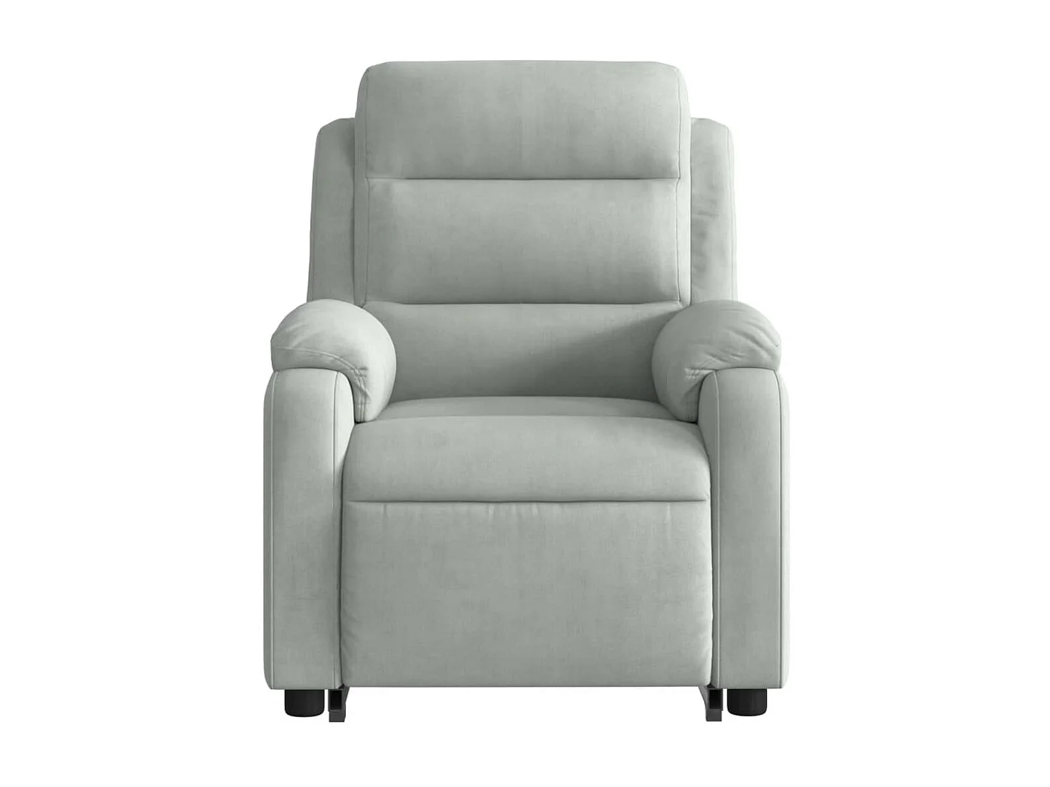 Fauteuil inclinable massant électrique gris clair velours