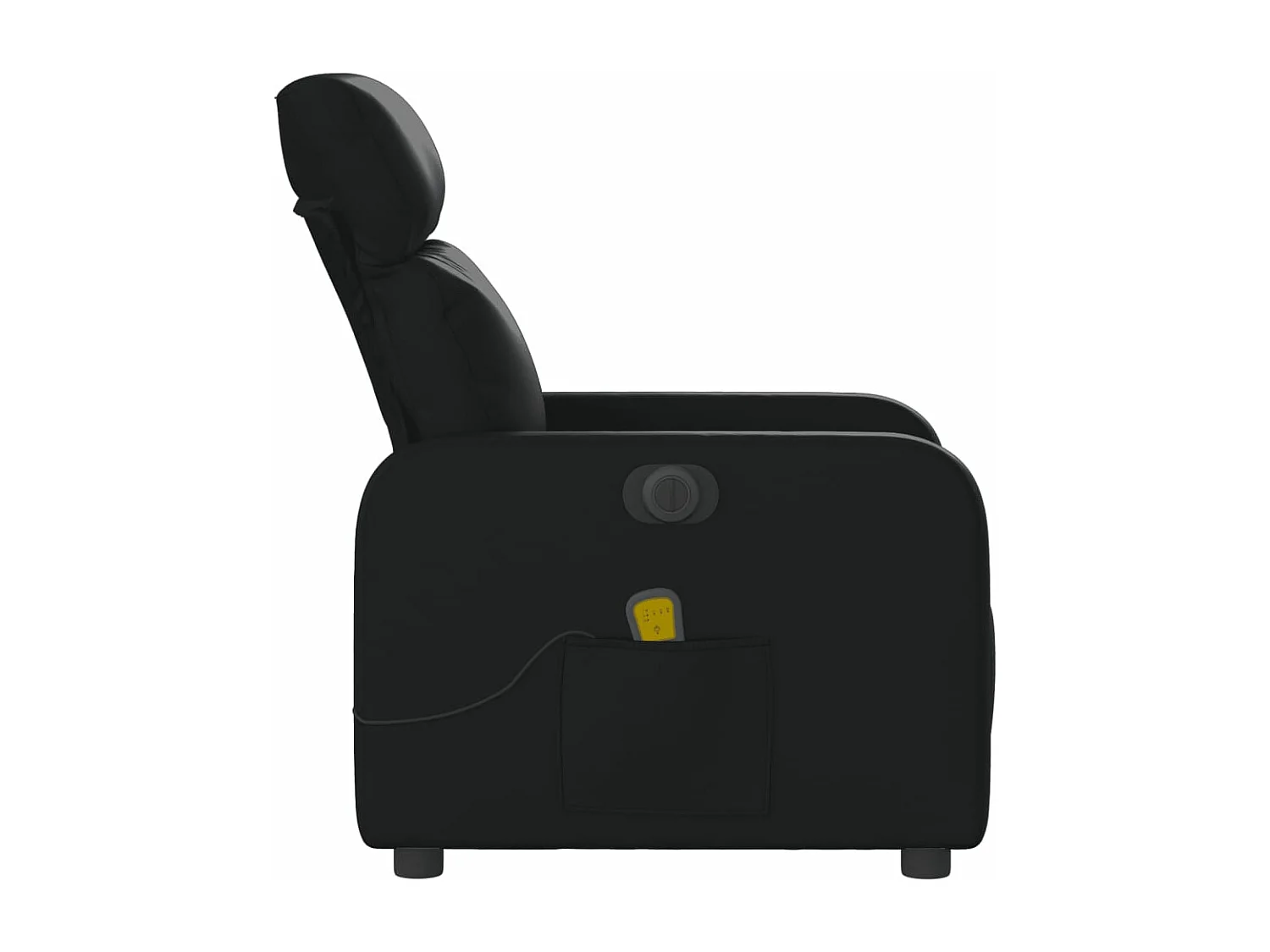 Fauteuil massant inclinable électrique noir similicuir