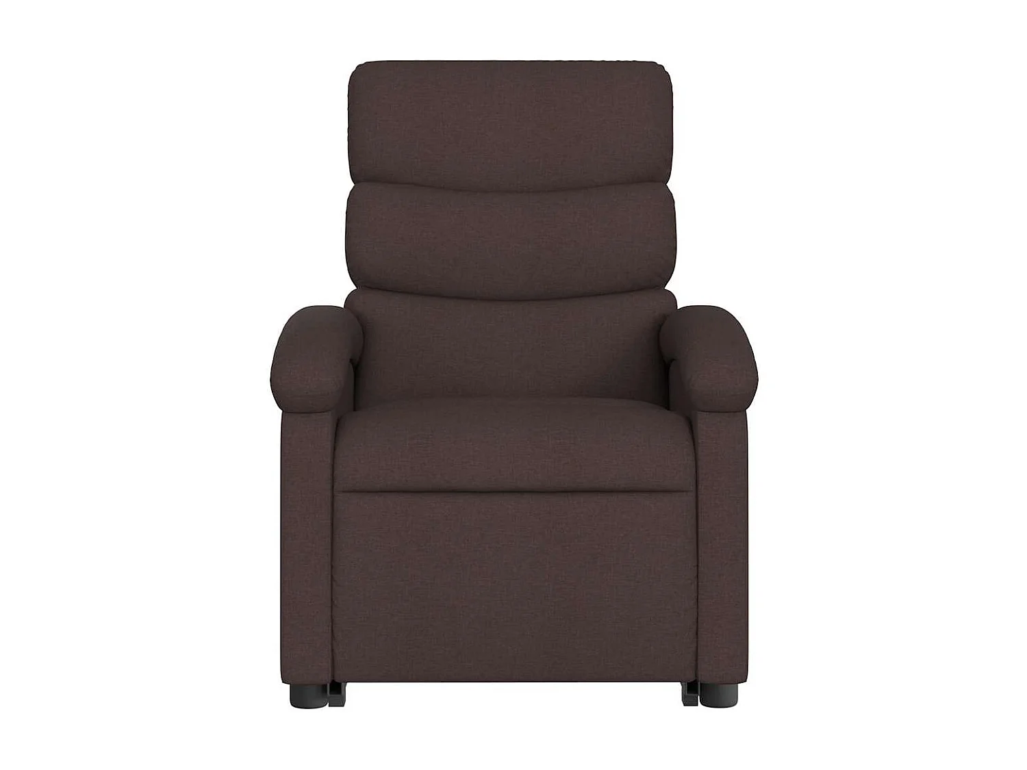 Fauteuil inclinable massant électrique Marron foncé Tissu
