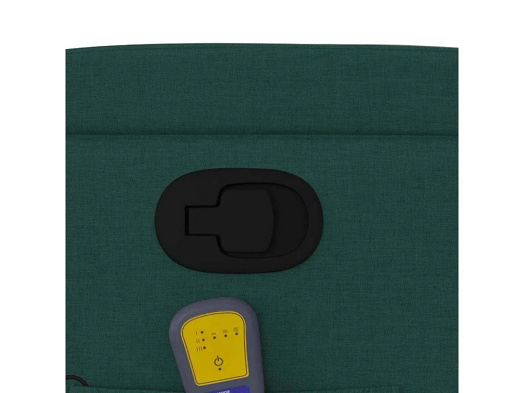 Fauteuil massant inclinable Vert foncé Tissu