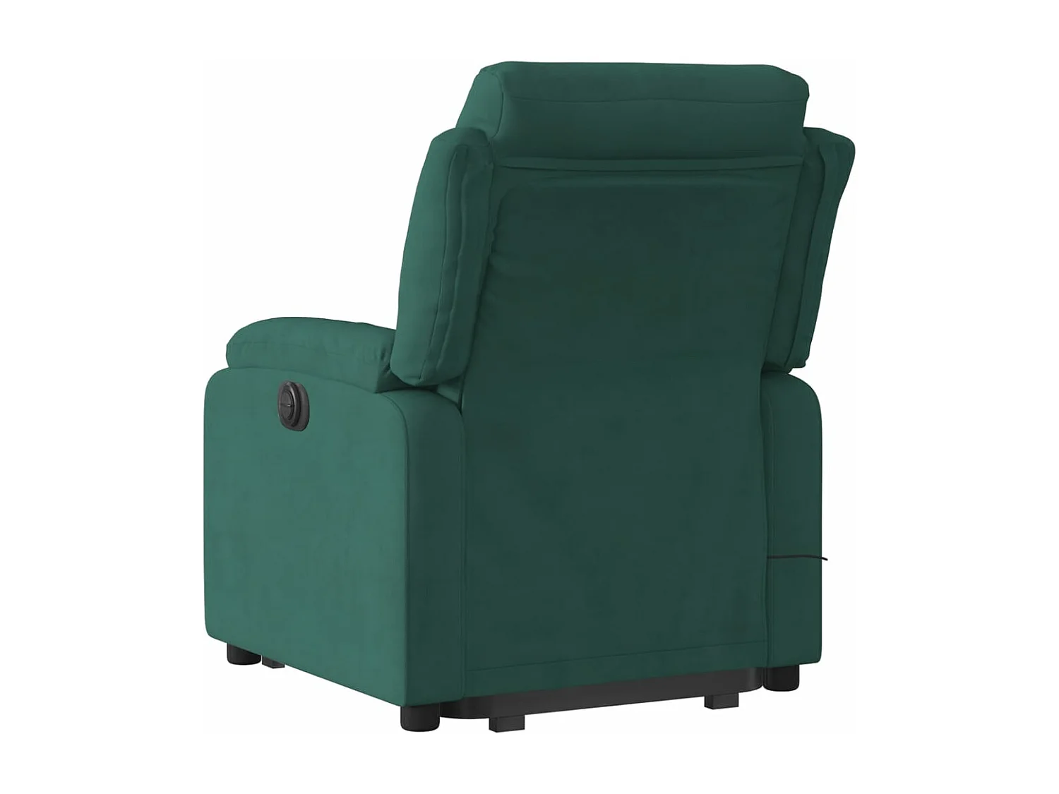 Fauteuil massant inclinable Vert foncé Velours