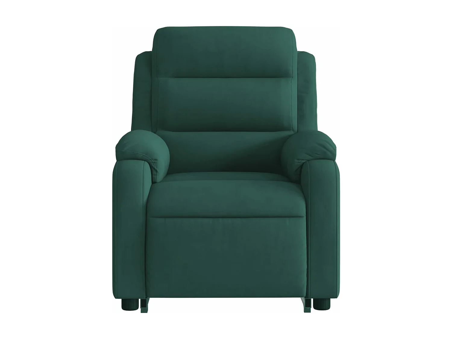 Fauteuil massant inclinable Vert foncé Velours