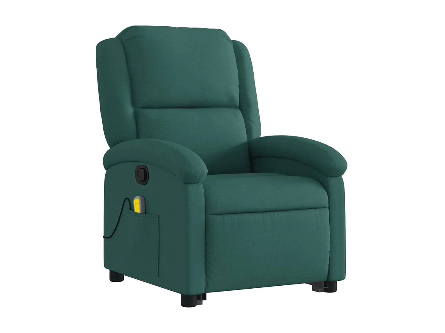 Fauteuil inclinable massant Vert foncé Tissu