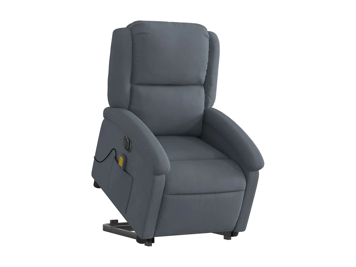 Fauteuil inclinable massant électrique gris foncé velours