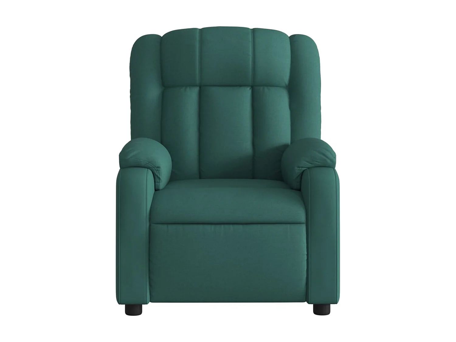 Fauteuil massant inclinable Vert foncé Tissu
