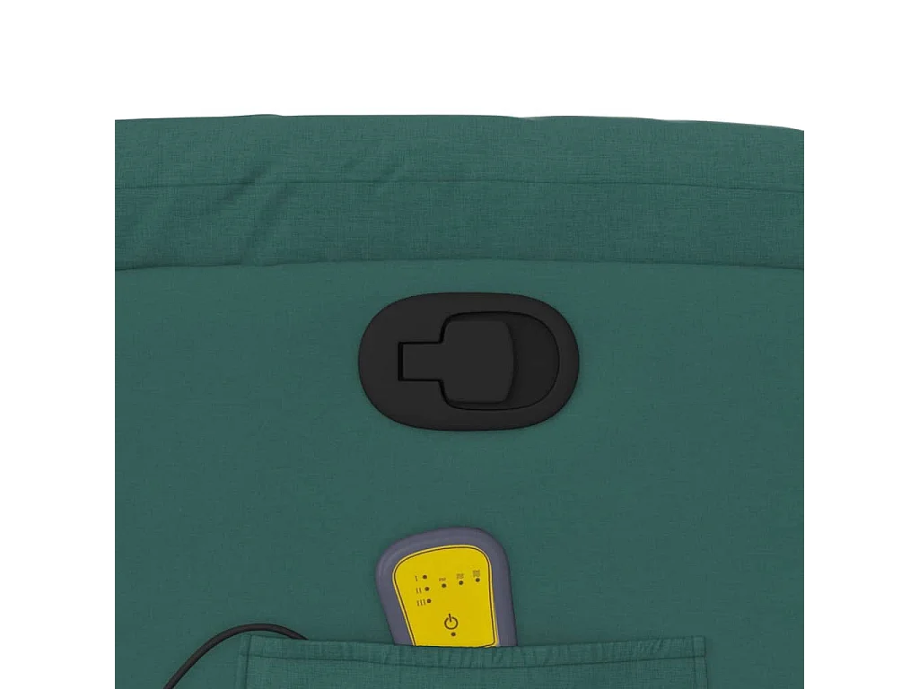 Fauteuil massant inclinable Vert foncé Tissu