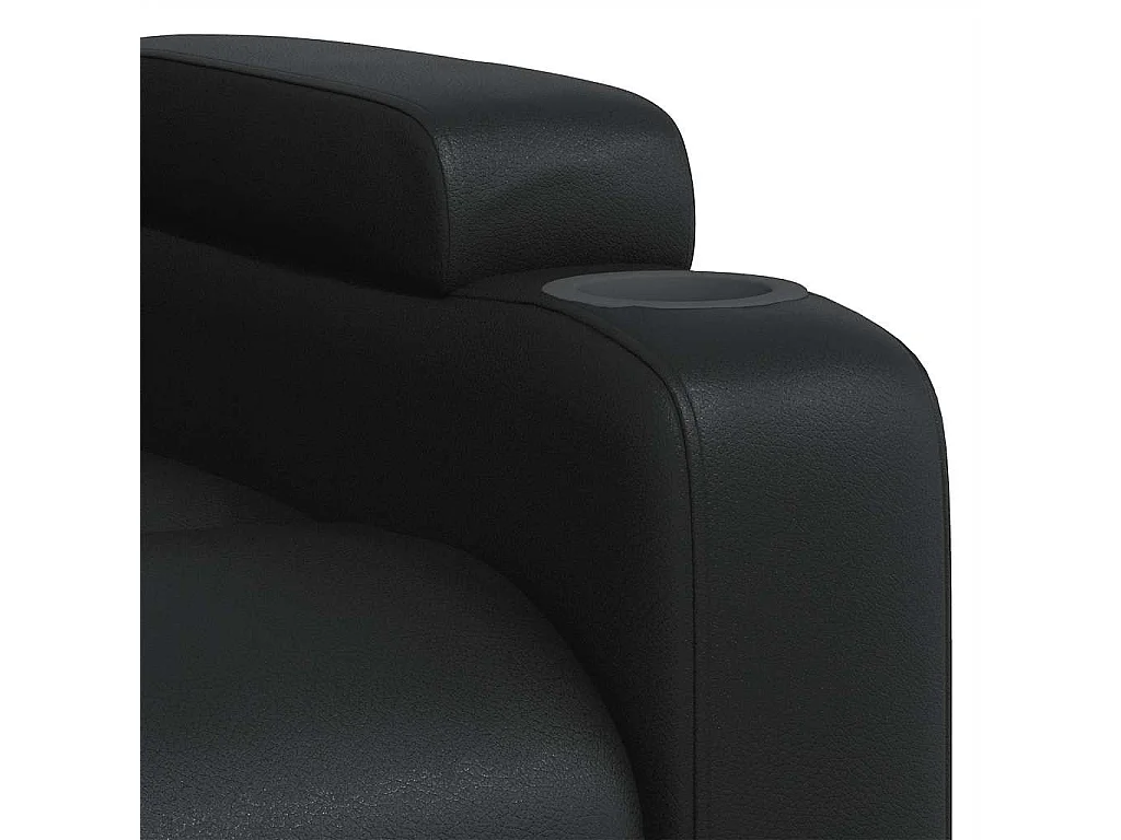Fauteuil massant inclinable Noir Similicuir