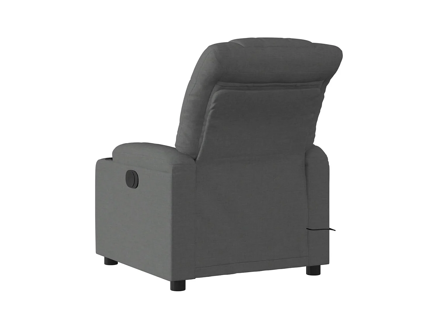 Fauteuil massant inclinable Gris foncé Tissu