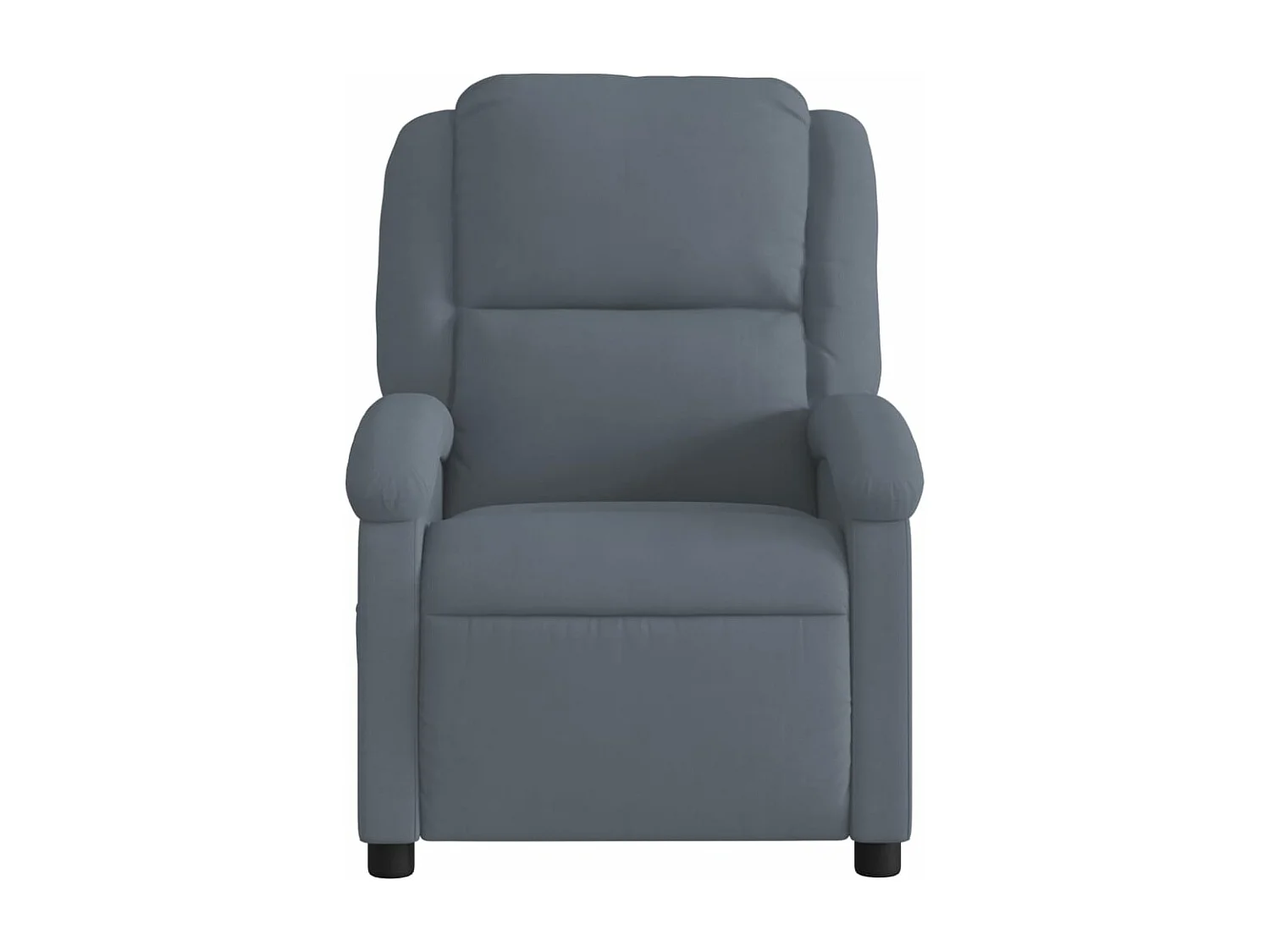 Fauteuil inclinable massant électrique gris foncé velours