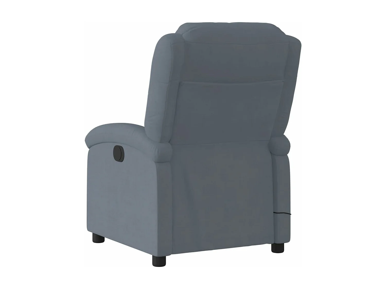 Fauteuil inclinable massant électrique gris foncé velours