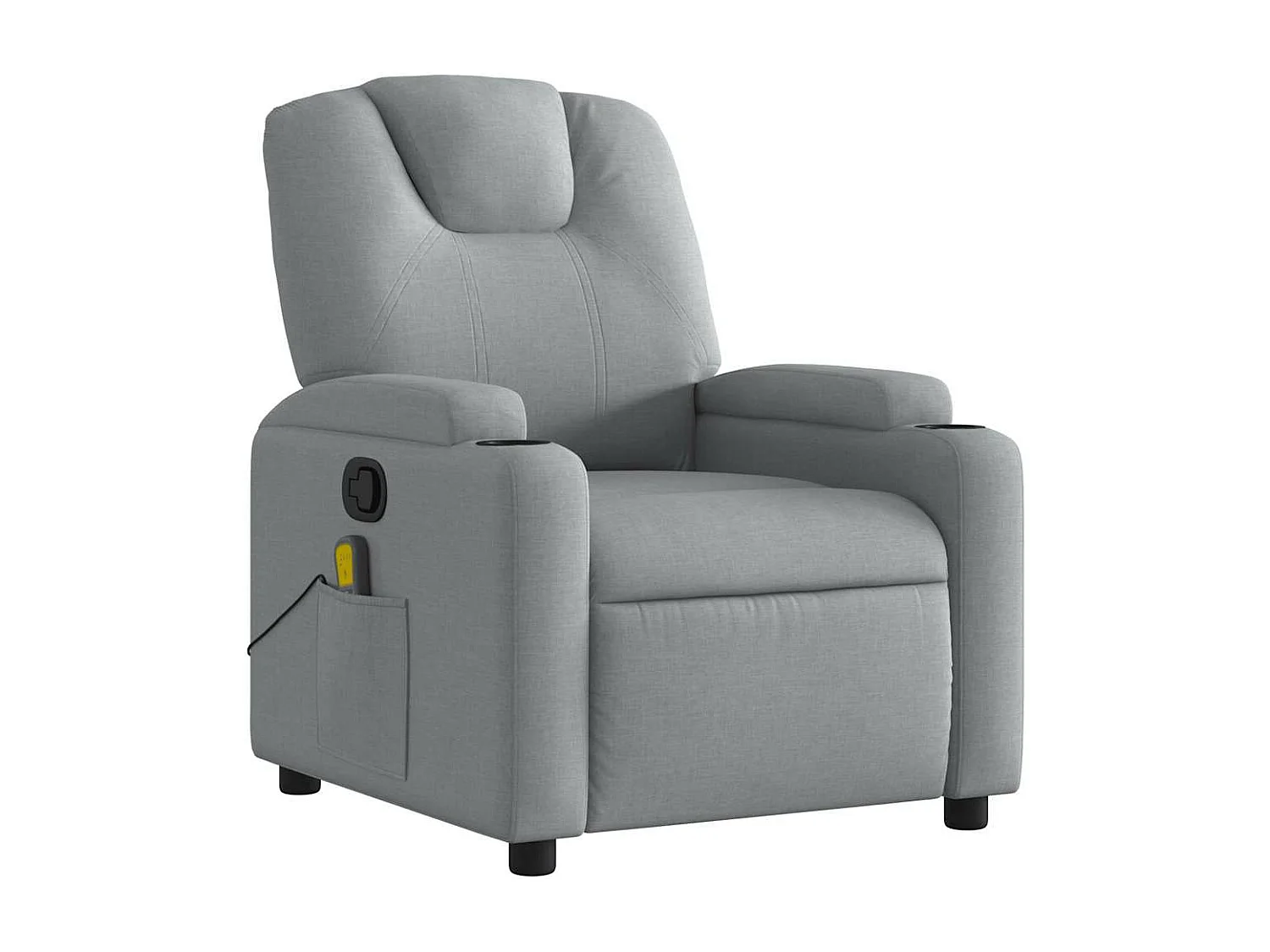 Fauteuil massant inclinable Gris clair Tissu