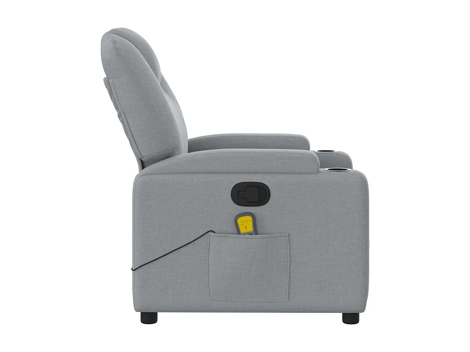Fauteuil massant inclinable Gris clair Tissu