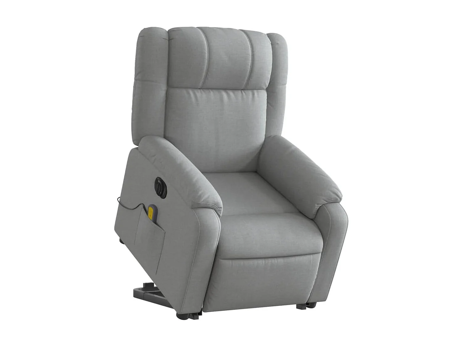 Sillón de masaje eléctrico reclinable elevable tela gris claro