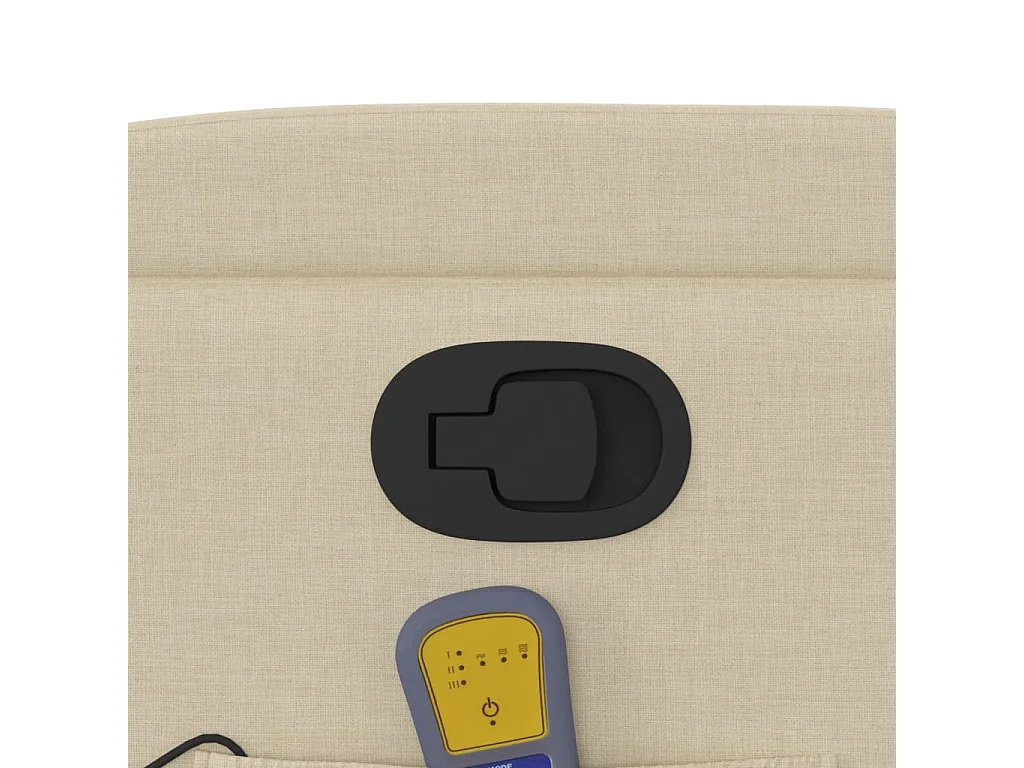 Fauteuil massant inclinable Crème Tissu