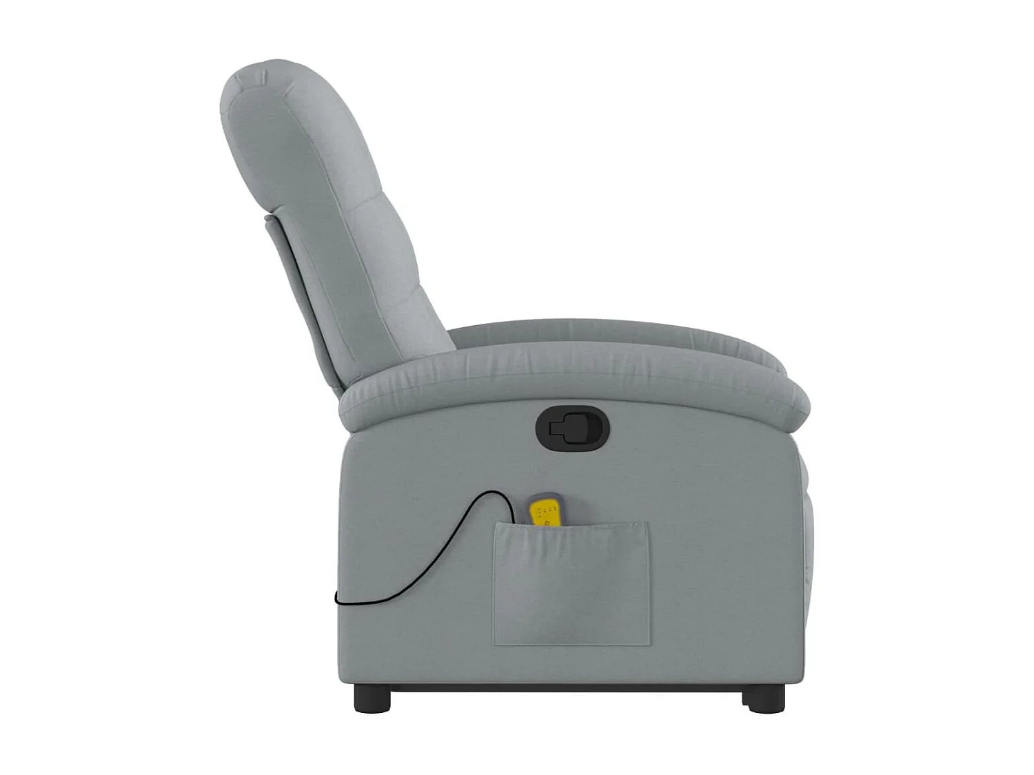 Fauteuil massant inclinable Gris clair Tissu