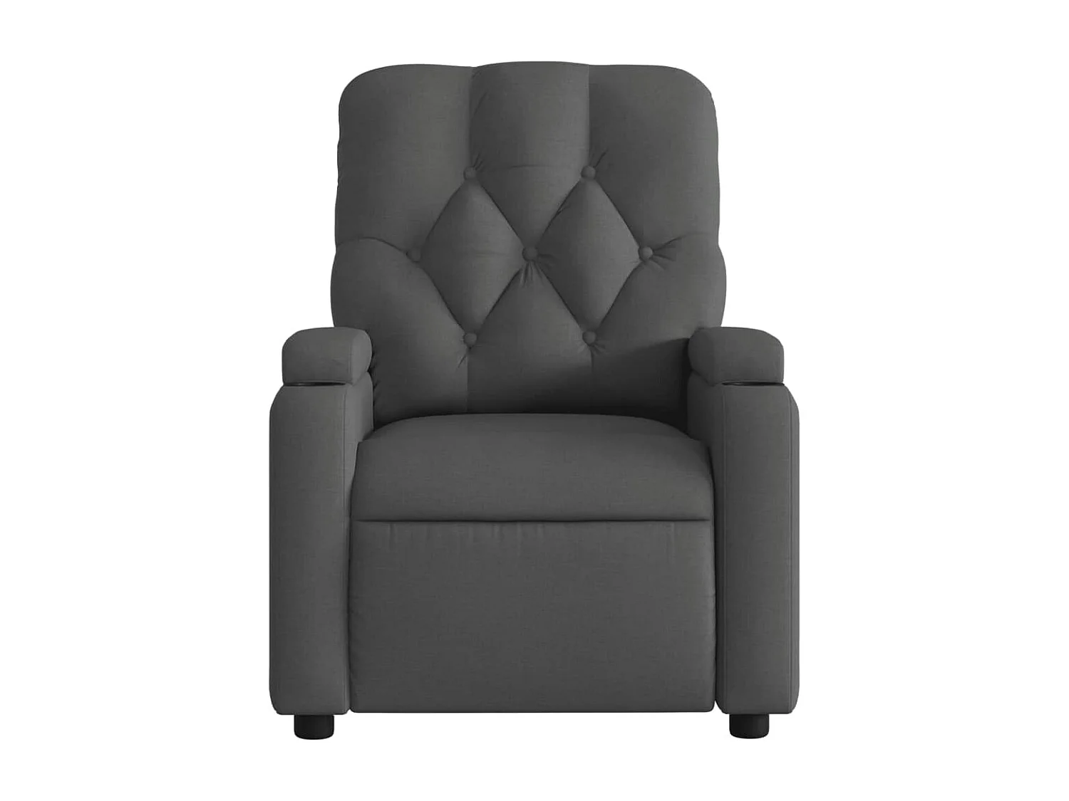 Fauteuil massant inclinable Gris foncé Tissu
