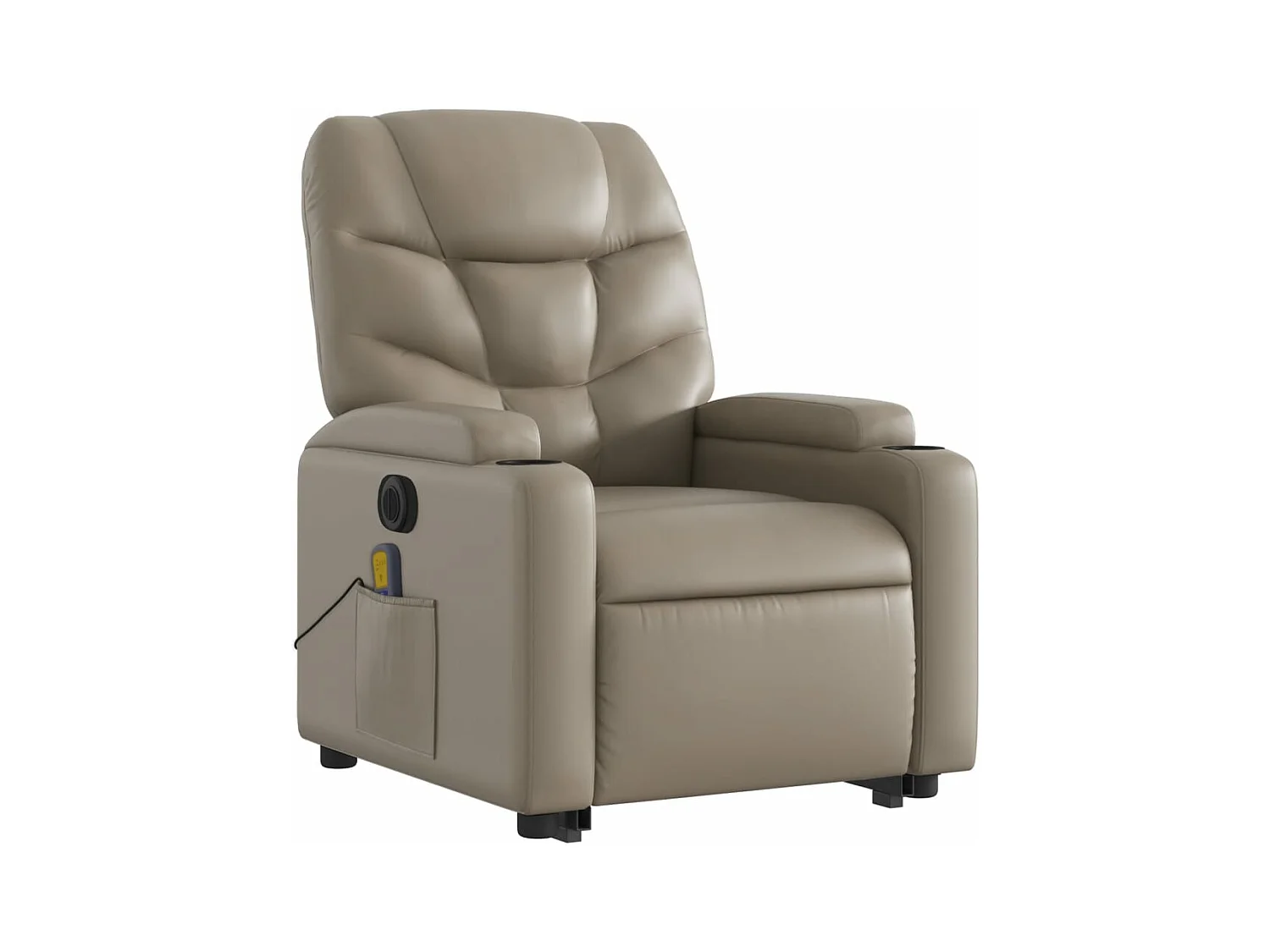 Fauteuil inclinable massant électrique cappuccino similicuir