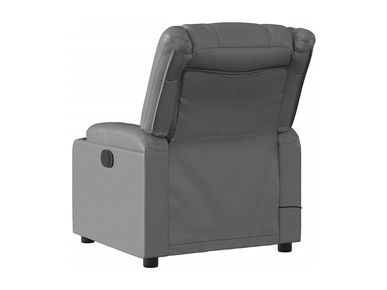 Fauteuil massant inclinable électrique gris similicuir
