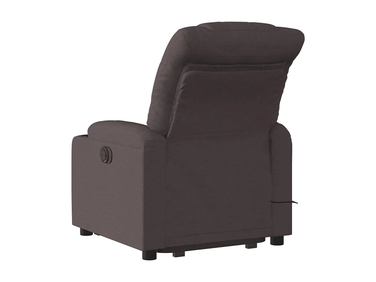 Fauteuil inclinable massant Marron foncé Tissu