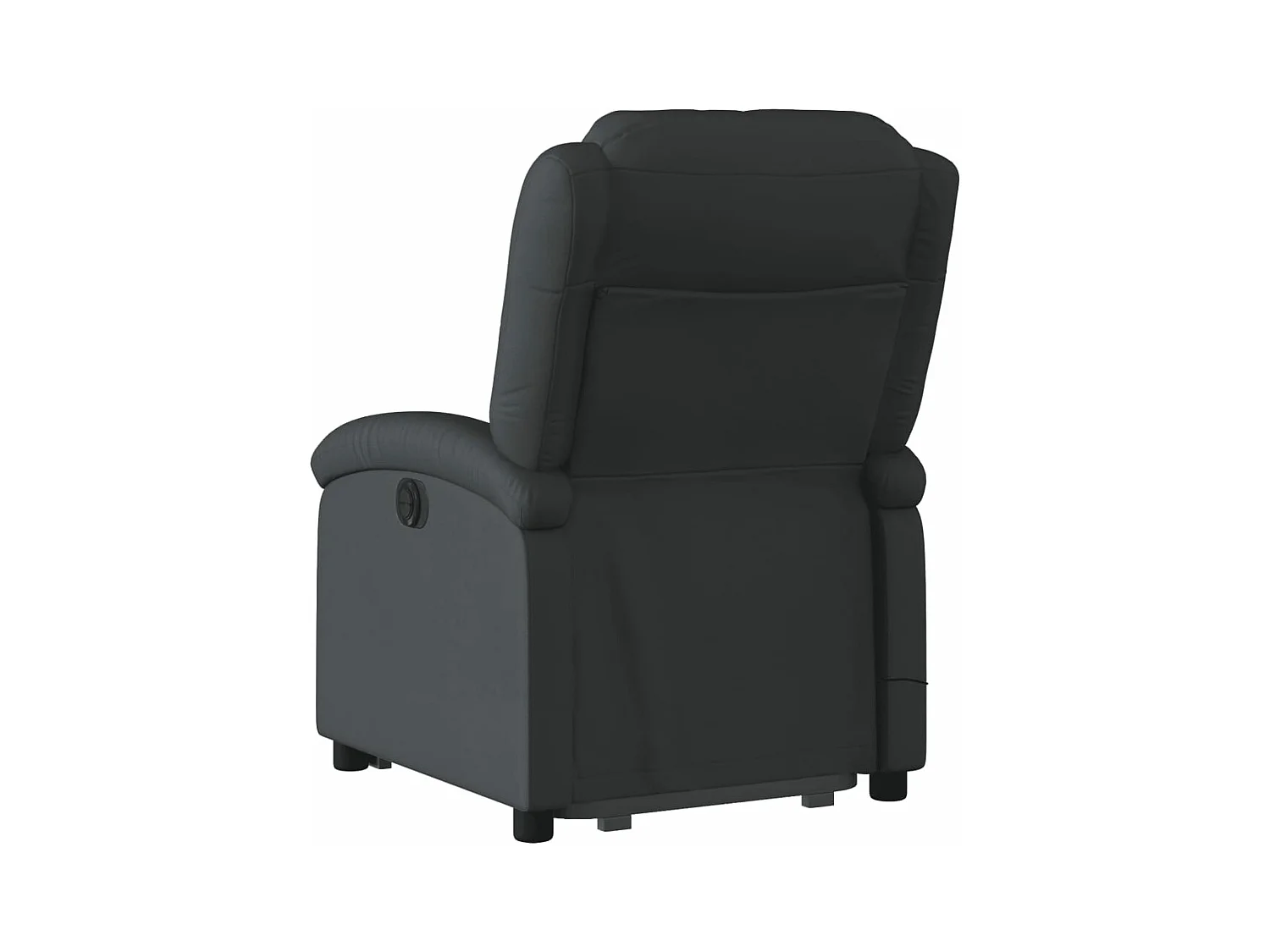 Fauteuil inclinable massant noir cuir véritable