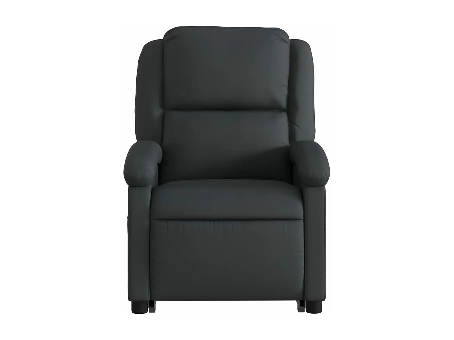 Fauteuil inclinable massant noir cuir véritable