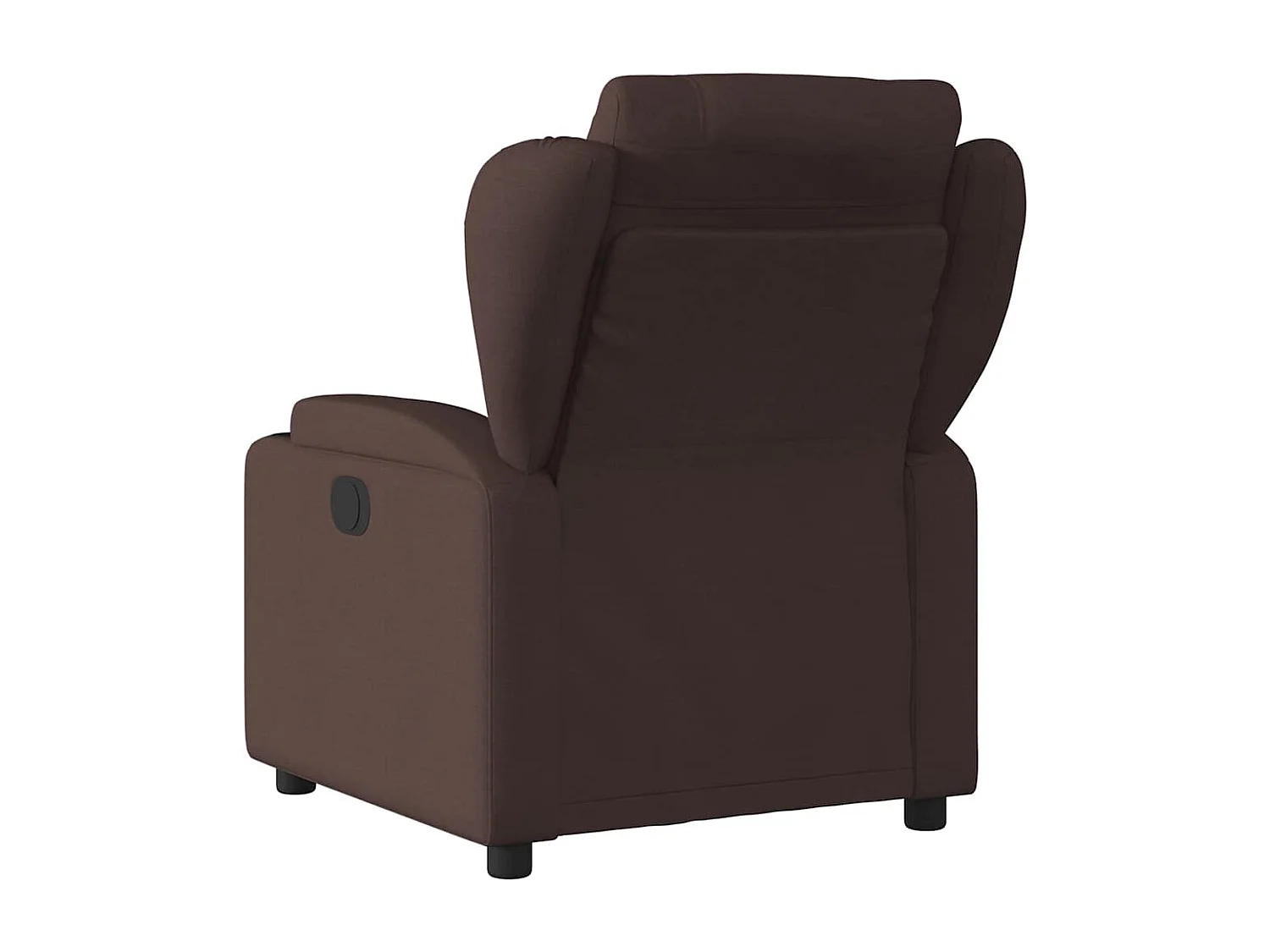 Fauteuil massant inclinable électrique Marron foncé Tissu