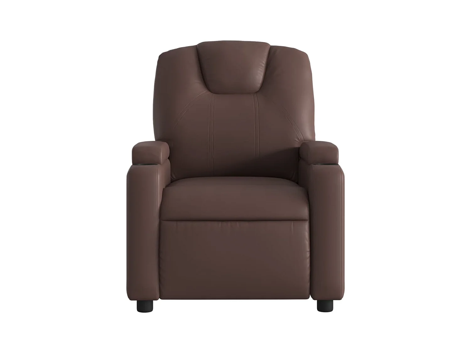 Fauteuil massant inclinable Marron Similicuir